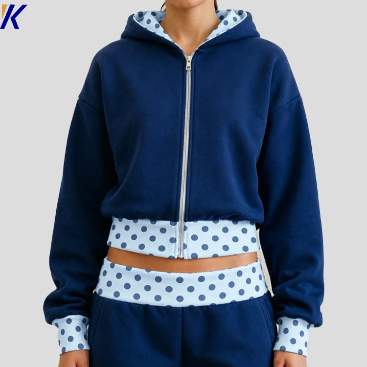 Casual Custom logo Workout Outfit Dots Polka