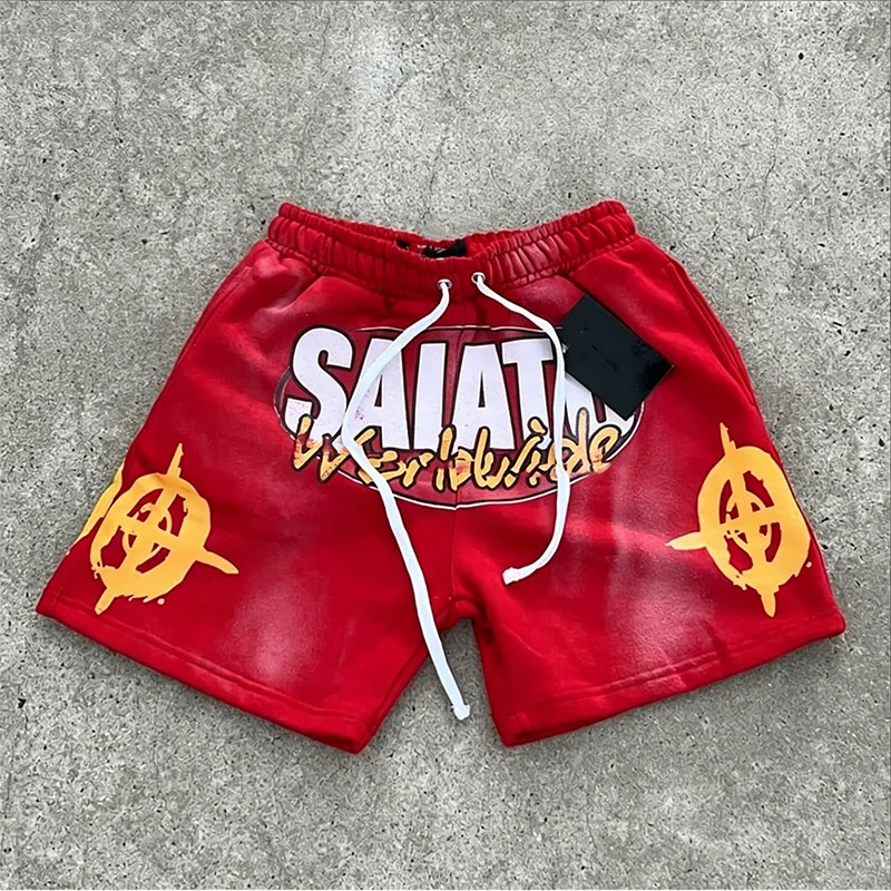 Men's Denim Shorts High Quality Vintage Casual Regular Fit 100% Cotton High Street Vintage Wash American Streetwear Y2k gallery 9