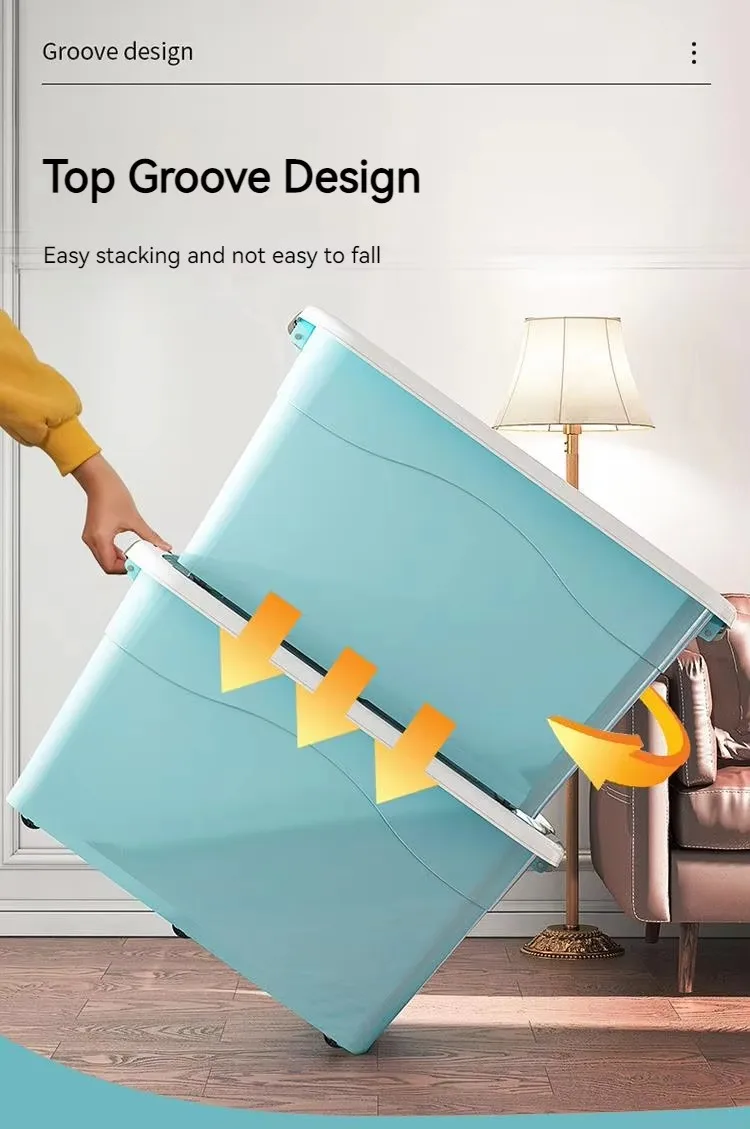 Large Capacity Durable Multiple-Function Storage Box & Bin for Clothing with Pulley for Warehouse Use factory