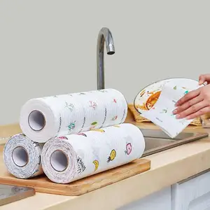 Reusable Nonwoven  Custom Pattern Dish Cloth on a Roll