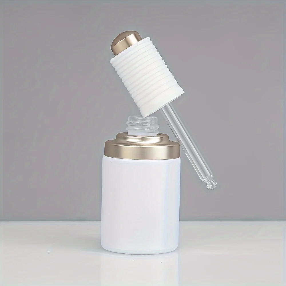 30ml Recyclable Premium Dropper Bottles Green & White Glass Serum