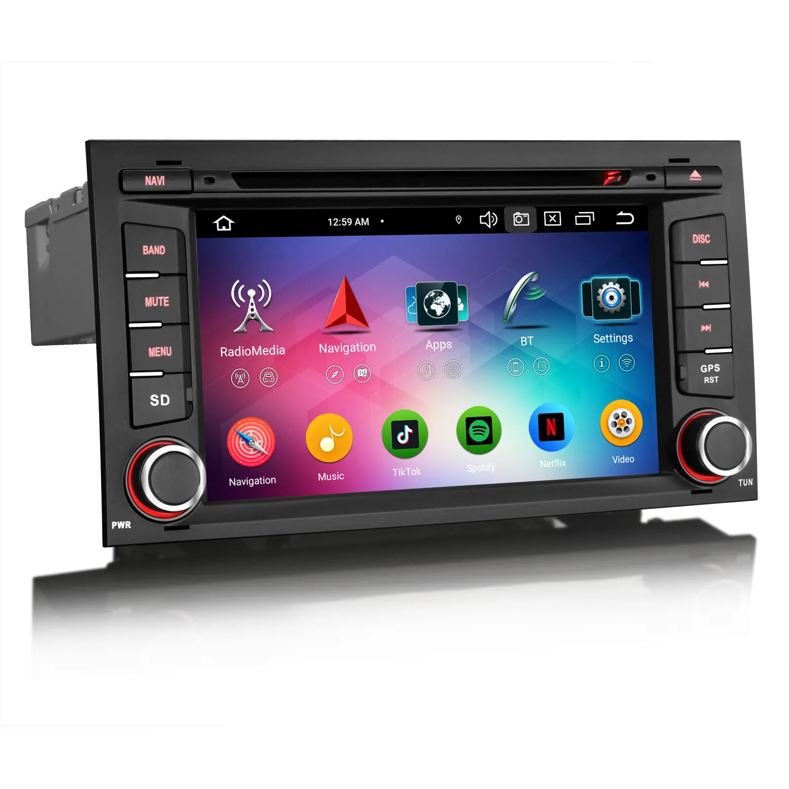 EU-Lagerbestand Erisin ES6532S 7" Octa-Core GPS Navi Android 14.0 Auto-Multimediasystem mit BT5.0 Stereofunktion für Seat Leon_voghion.com