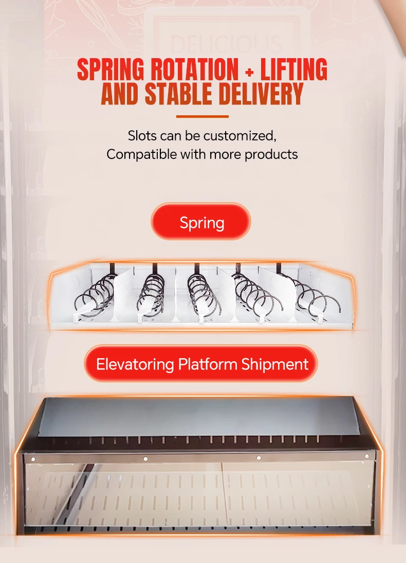 product frozen snack drink vending machine age verification elevator system sticker function sdk  18 25 celsius-7