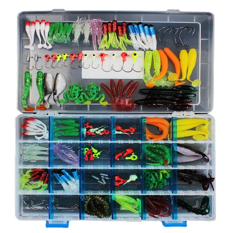 JETSHARK 146Pcs/Box Soft Fishing Lure set
