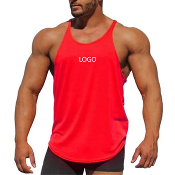 Summer custom logo sport tank top men quickly dry running training activewear men's tank tops