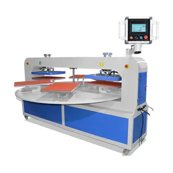 Automatic T-shirt Heat Press Machine Carousel Heat Press Machine Pneumatic 2 Head 6 Station Heat Press Machine For T-shirt