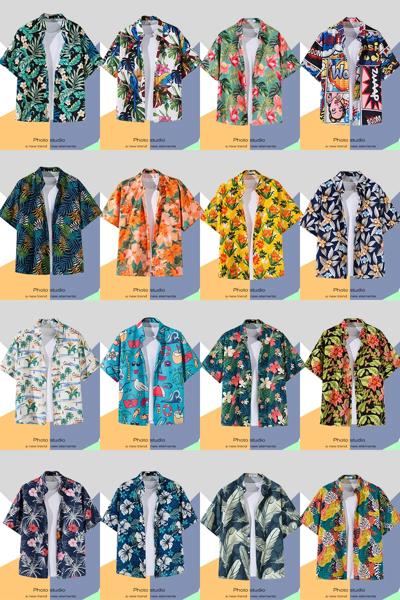 2023 Resort Designer Summer Shirt For Men Short Sleeve Hawaii Beach ...