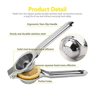 Exprimidor Manual De Limon Lima Acero Inox Jianhao