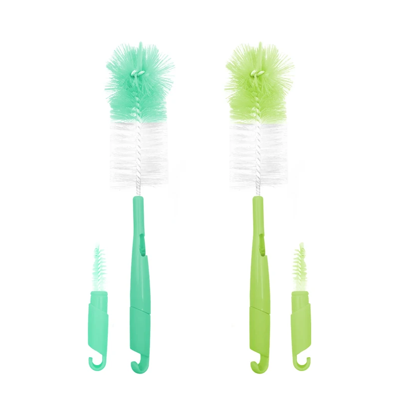 Оптовая продажа от оригинального производителя, щетка для чистки детских бутылочек из нейлоновой губки нескольких цветов