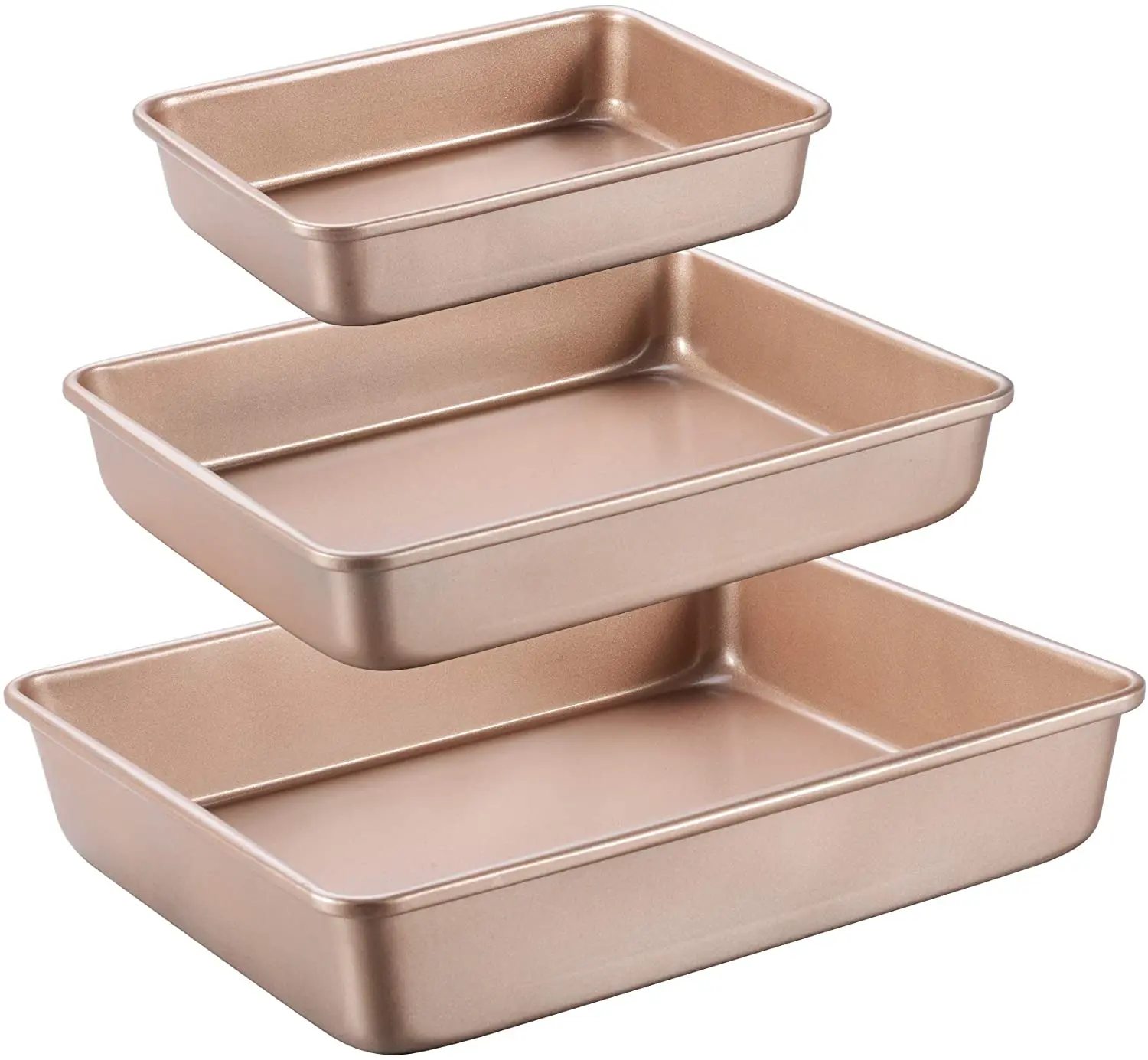 WESTINGHOUSE Carbon Steel Baking Pan Set, 3-pc (Squre Pan, Muffin Pan +  Rectangle Deep Tray)