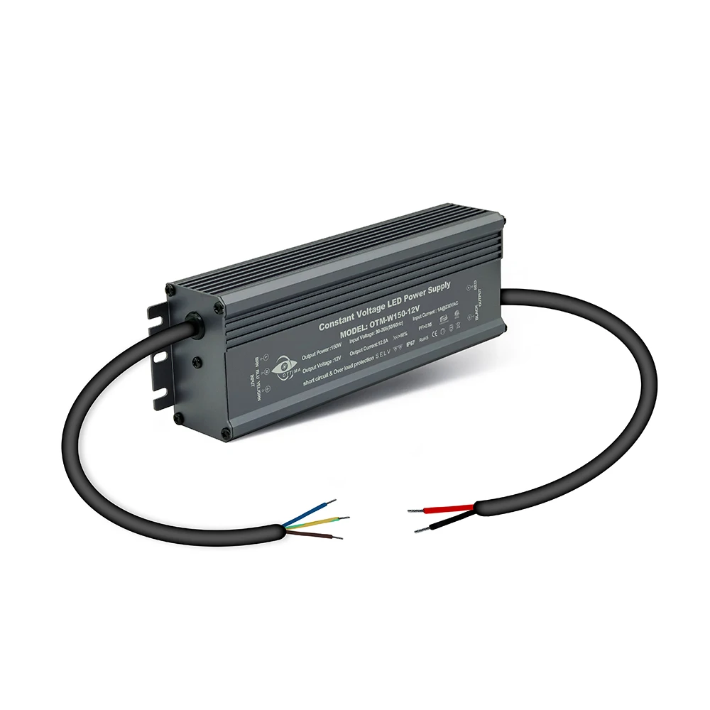 Hot Selling IP67 CE Approved Output 12v Base Vhf Radio Switching High PF Short Circuit protection Power Supply 150W LED Adaptor