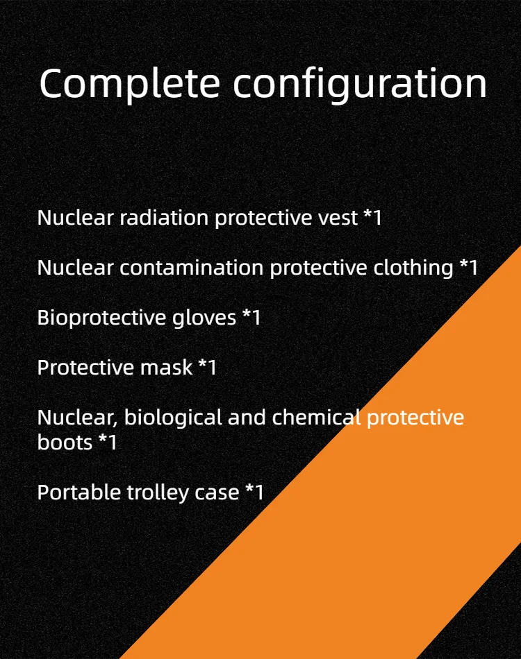Cotton Nuclear Radiation Protective Suit with Vest and Pants Emergency Jacket and Pants for Contamination Protection