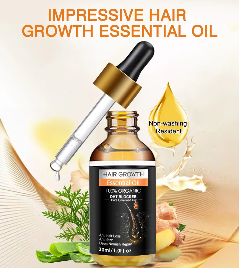 Custom Logo Private Label All Natural Formula Hair Growth Oil Serum Nourishing Scalp Rapid Hair Thickening Oil Organic Hair Oil