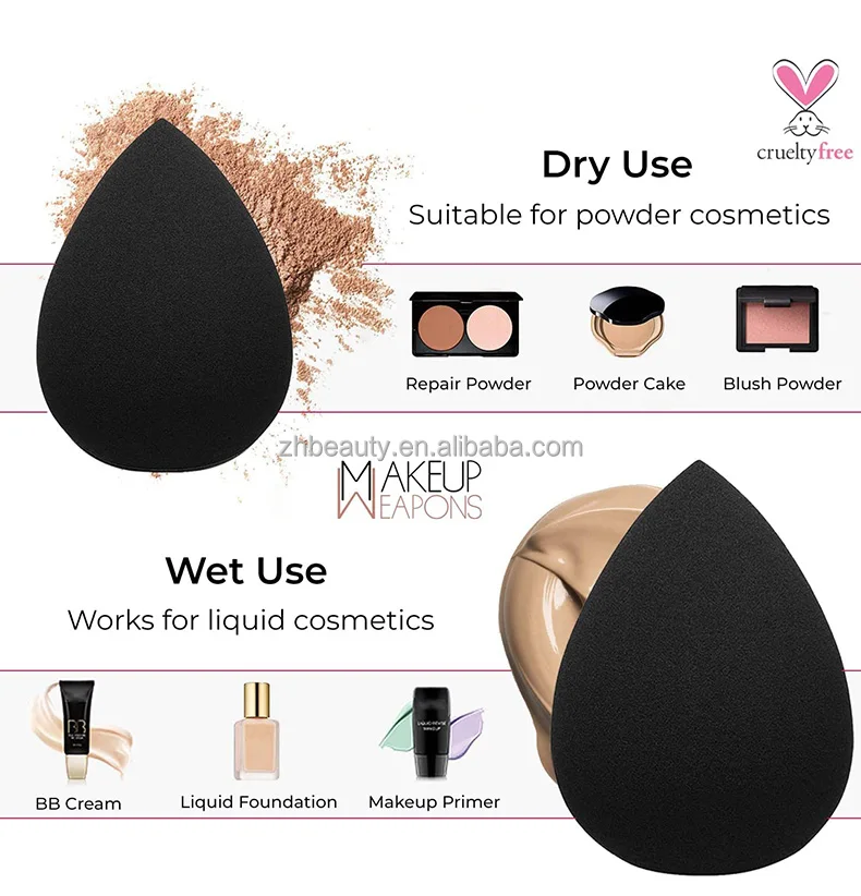 Large Vegan Makeup Sponge Cosmetics Foundation Blender Private Label