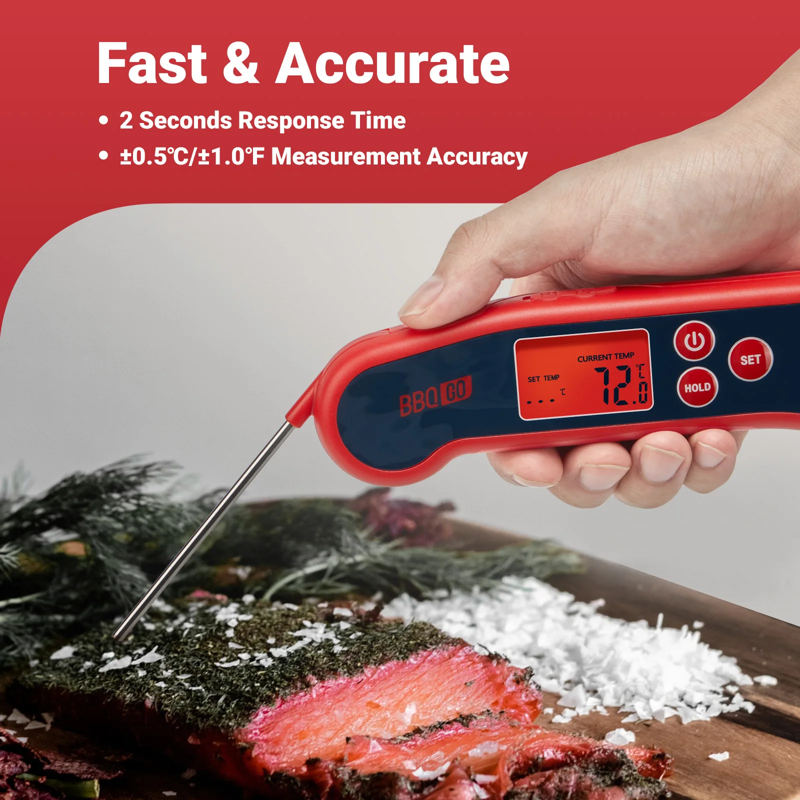 Instant Read Waterproof Digital Meat Thermometers with Internal Strong  Attachable Magnet - China Instant Read Thermometer, Digital Meat Thermometer