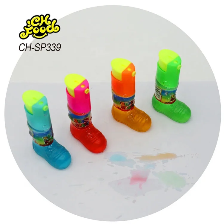 Manufacturer Boot Shape Bottle Liquid Candy Toy Spray Liquid Sour Candy Fruit Flavor Sweets for Kids