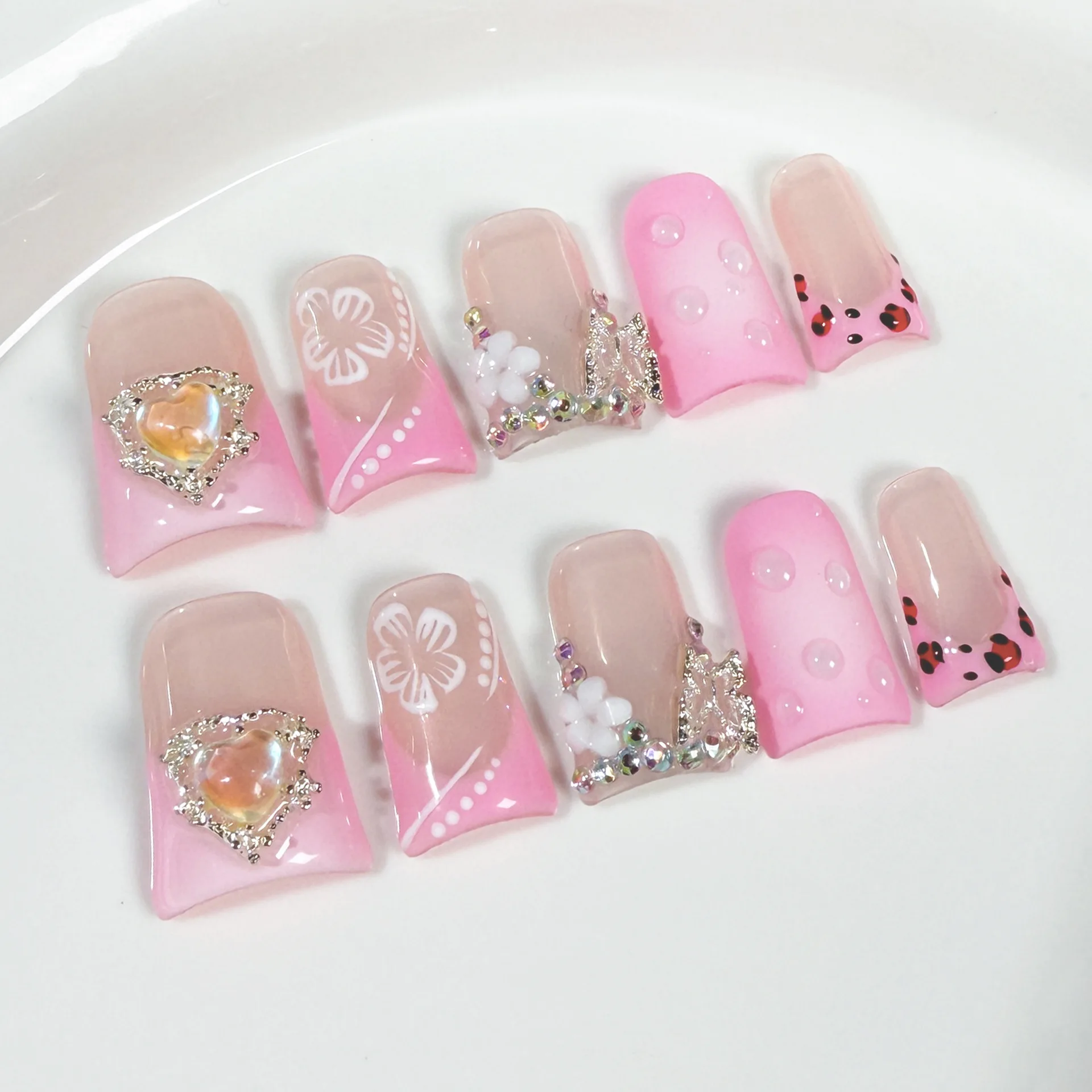 Duck Nails with Pearls Trend 2025