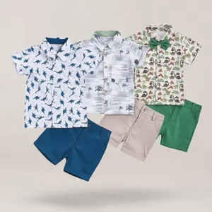 Casual Two-Piece Hawaiian Shirt Shorts Set for Boys Toddler Designer Beach Clothing Summer Outfits Baby Suit Clothes for Kid