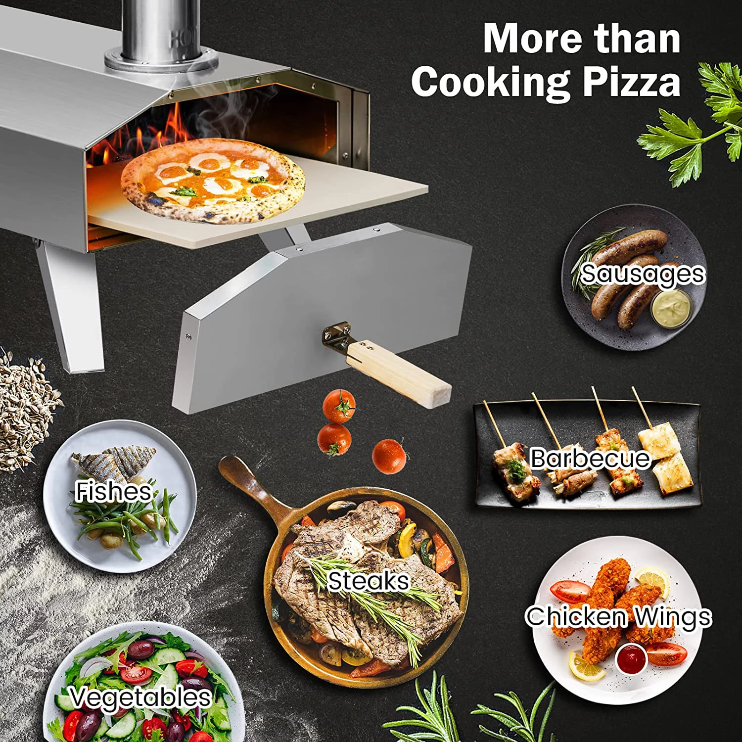 Pizza Oven Wood Fire 2023 New Hot Sale 12 16 Inch Portable Pellet Pizza