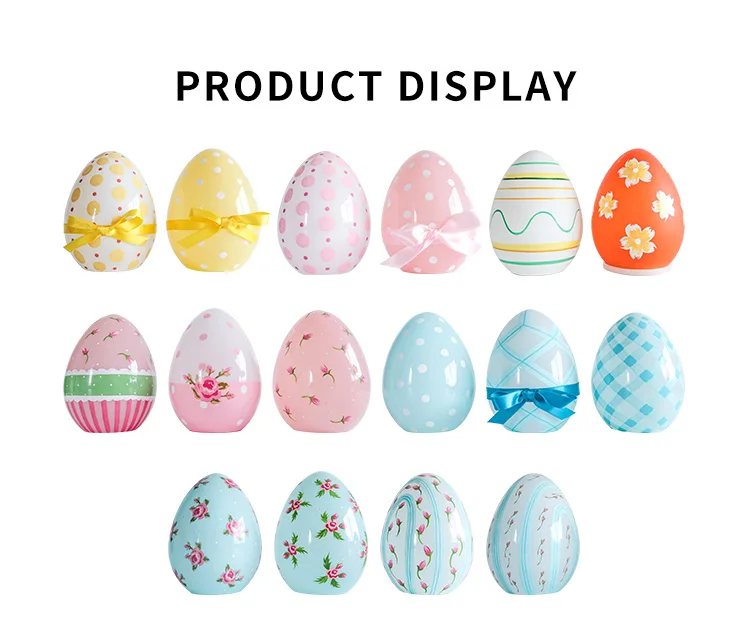 Happy Easter Holiday Decoration Glass Fiberglass Easter Egg Ornaments details