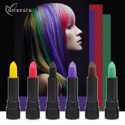 Niceface 6 Color Colorful Hair Dye Stick Environmental Protection Quality One Time Fast Hair Dye Pen Dyeing Stick Does Not Fade Buy Colorful Hair Dye Stick Hair Dye Pen Repair Stick Product On Alibaba Com