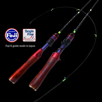 Fuji K Guide Ring Makou Rod Solid Wood Handle Ultra Light Hard Action Split Grip Lure Fishing Rod 1.68-1.8m Weihai Factory – Hard Lure – view 2