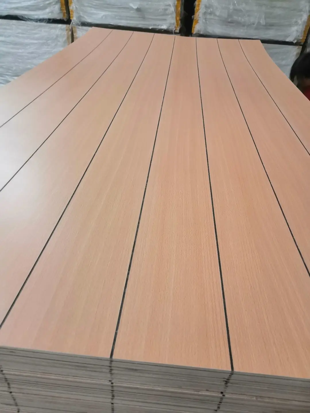 2.5mm Pu Paper Coated Overlay Plywood Or Mdf For Tv Scene Decoration ...