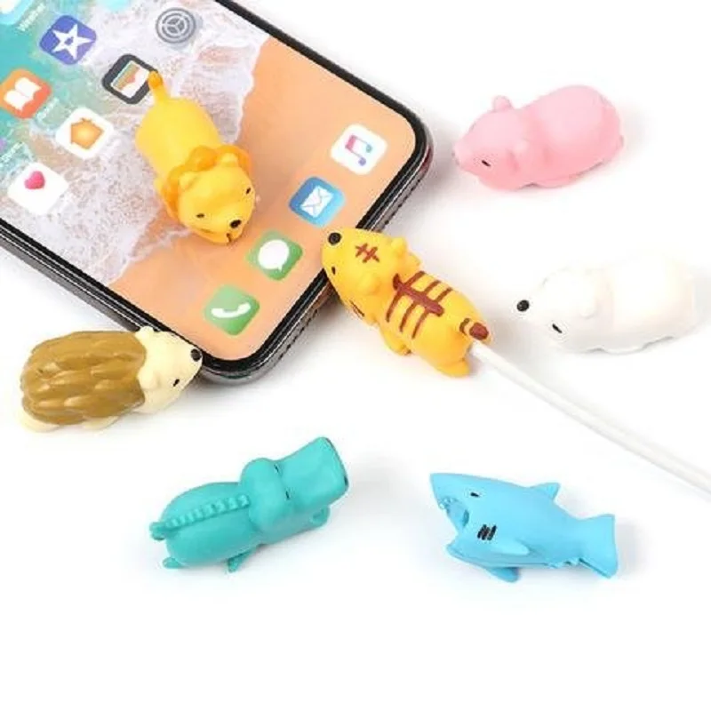 1pcs Animal Cable Protector For Iphone Protege Cable Buddies Cartoon Cable  Bite Cell Phone Holder Accessory - Buy Cell Phone Accessories Product on  
