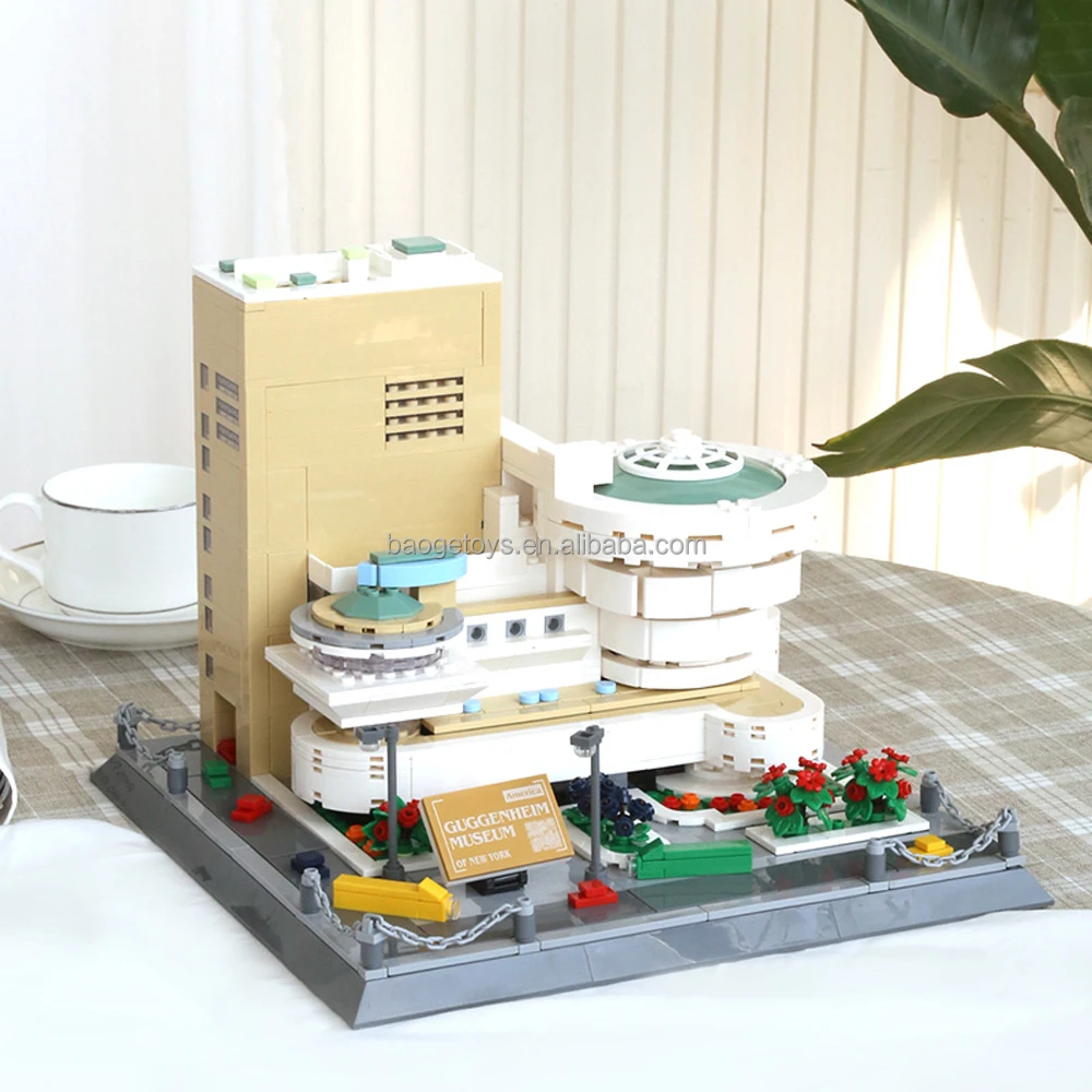 Construction Games Master of Architecture Building Blocks Toy 3d Architectural Model Architecture Guggenheim Museum Sets Toys