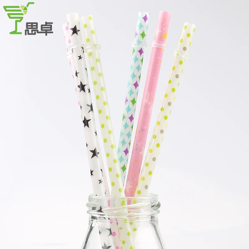 Reusable Colorful Plastic Straws Drinking Straws for Party Wedding Birthday Decorate