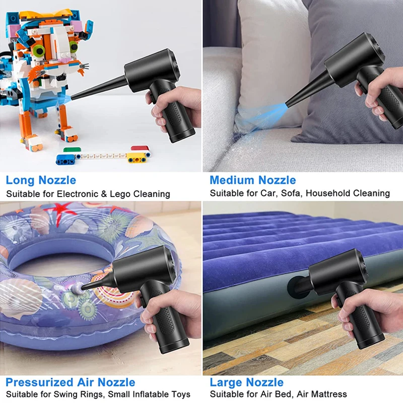 Handheld Portable Cordless 50000Rpm Air Duster Blower Cleaner 6000mAh Rechargeable Computer Keyboard Duster Gun - view 6