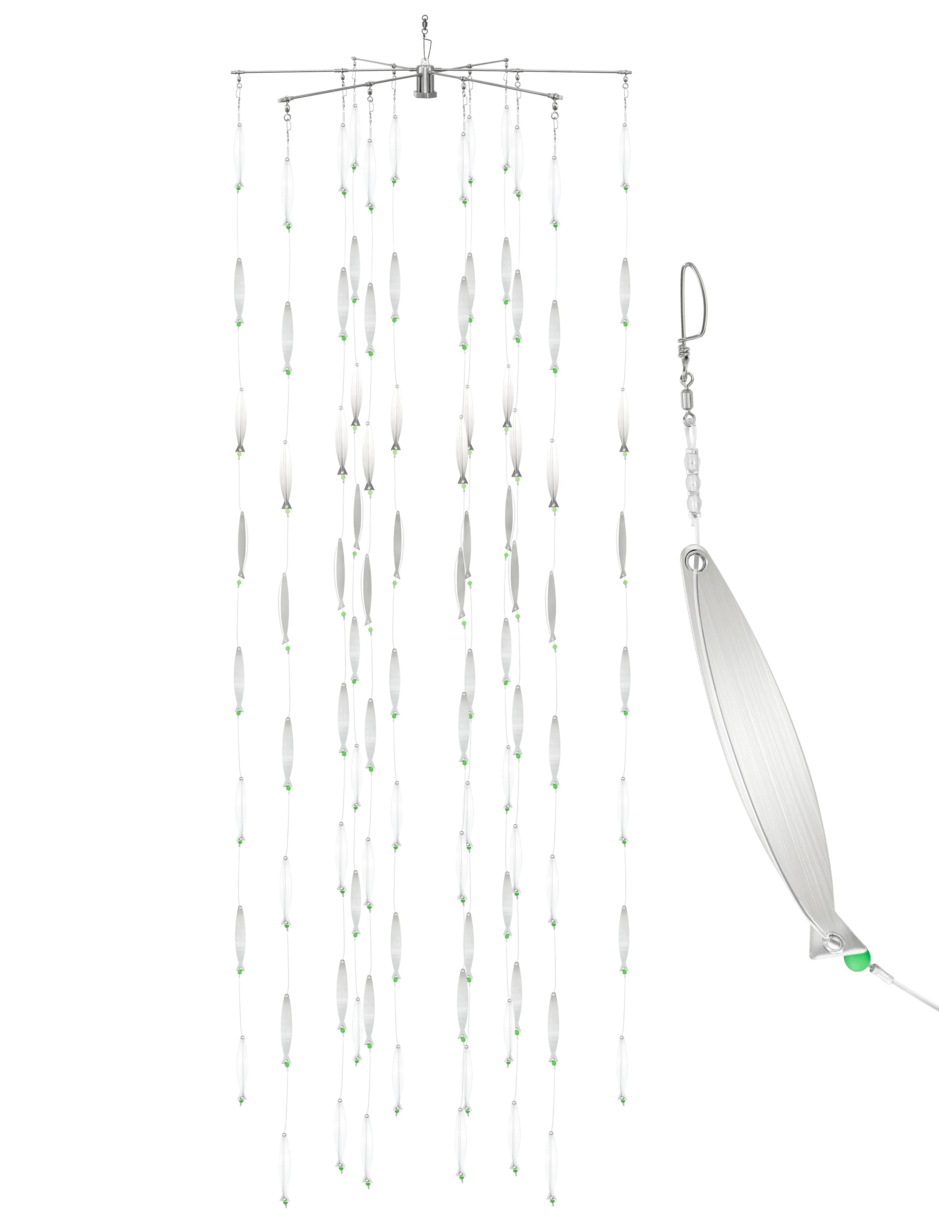 20"/36" Offshore Trolling Dredge with Stainless Steel Baitfish Collapsible Fishing Dredge for Big Game Fishing