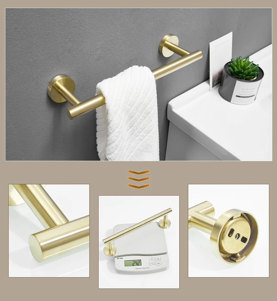 High Quality Hotel Bathroom Accessories Sets Brass Hardware Pendant 5