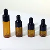 amber dropper bottle + black ring + black cap