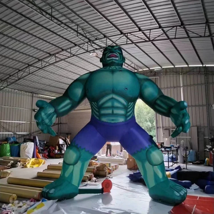 Customized Giant  Inflatable Super Hero Hulk Cartoon Decoration