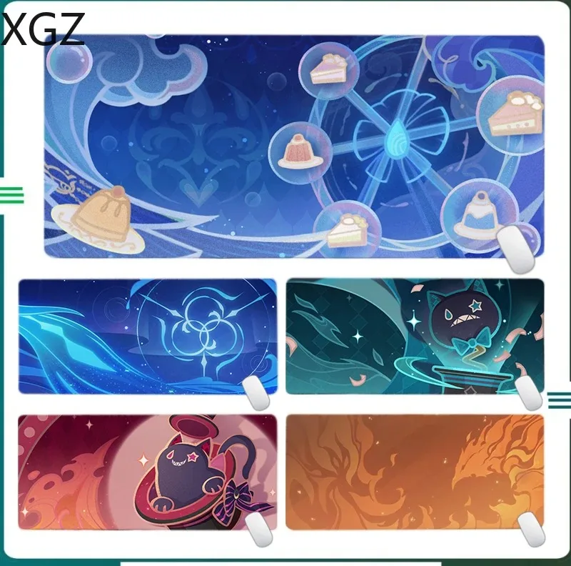 Genshin Impact Character Pattern Stylish Cool PC Gaming Mouse Pads Gamer Mats Teclado Pa aperçu 5