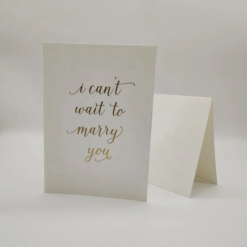 Custom A5 B5 A4 Tri-fold Wedding Cards Hot Stamping and Spot UV Printing on Paper Cardboard Kraft Material