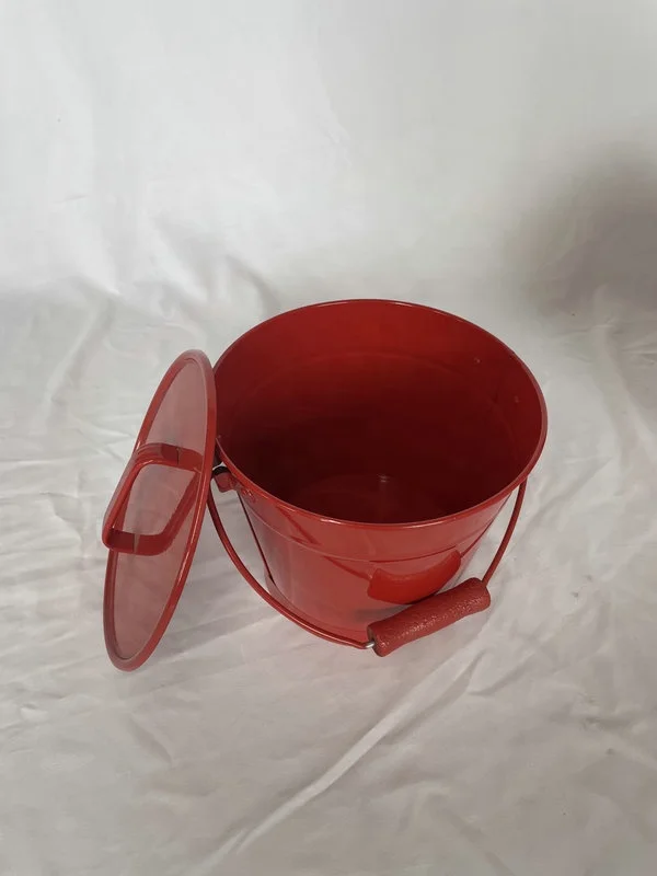 Secchio In Metallo Rosso - Capacit&agrave; 10 Litri, Resistente E Pratico