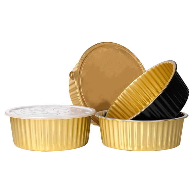 Y035B Canton Fair Supplier Disposable Tea Cup Mini 35ml Round Aluminum Foil Containers with Sealing Lids for Food & Baking