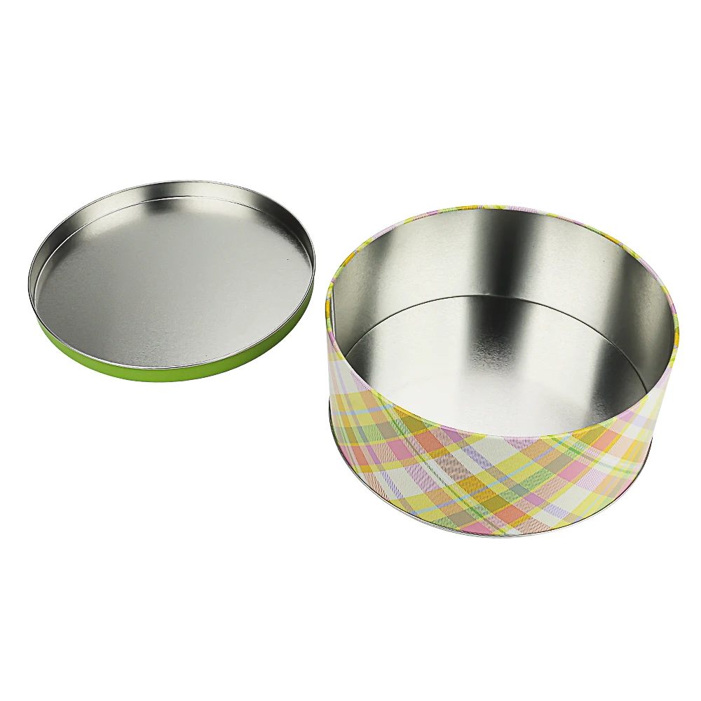 Custom Personalized Printed Easter Gift Large High Quality Mini Round Cake Tin Box Chocolate Cookie Candy Safe Food Tin Can