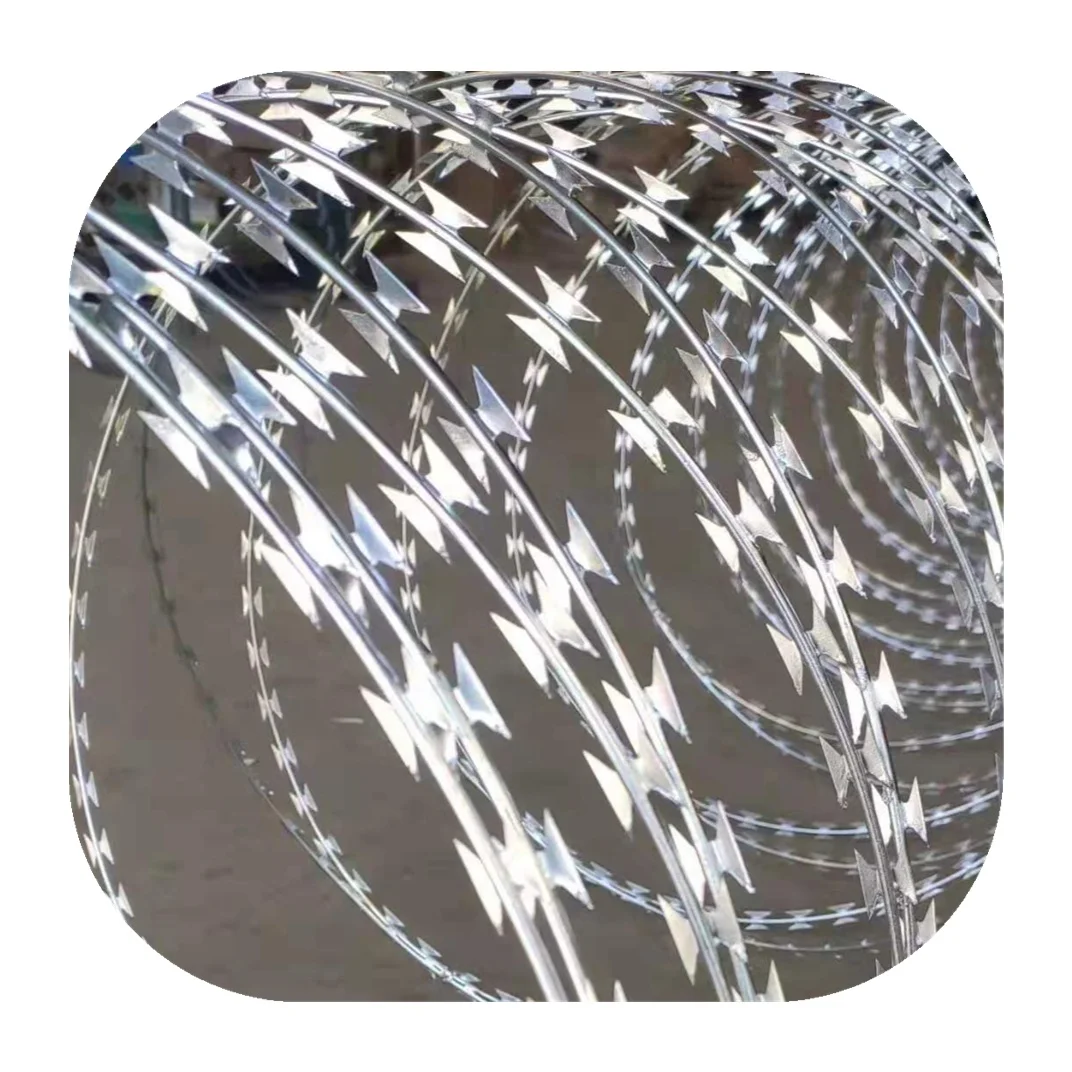 Hot Sale BTO-22 Dipped Galvanized Concertina razor Barbed Wire