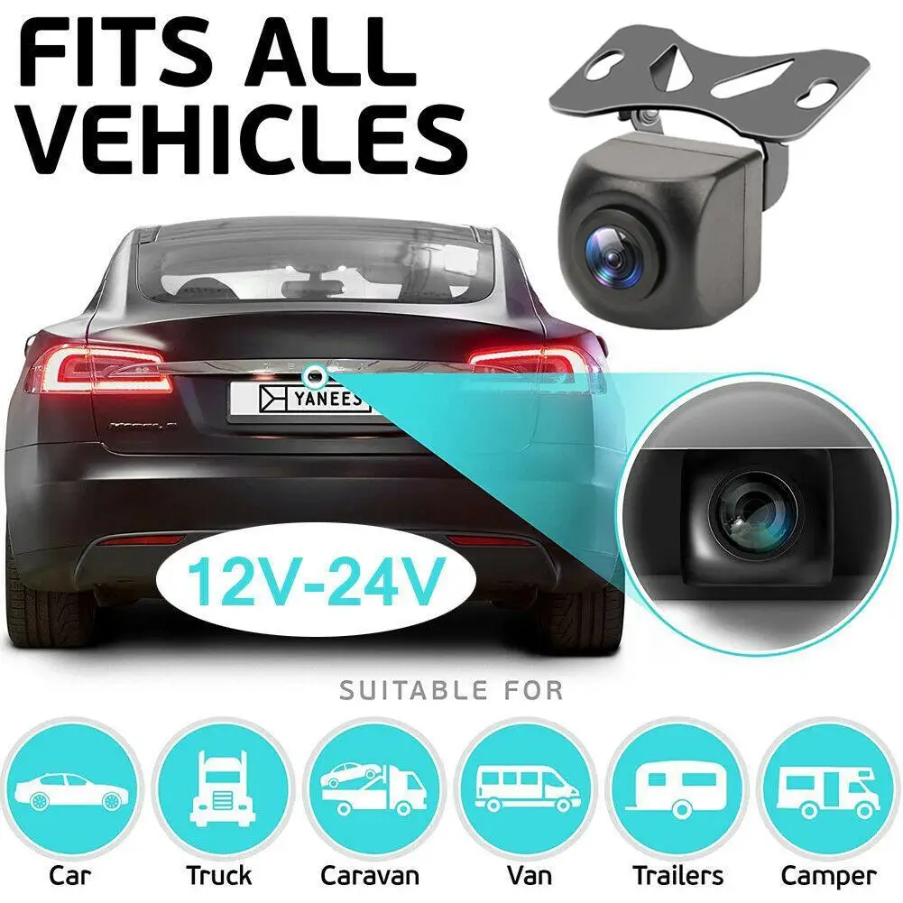 4Pin-12V-6M streaming media rear pull camera 170 wide angle reverse parking assist