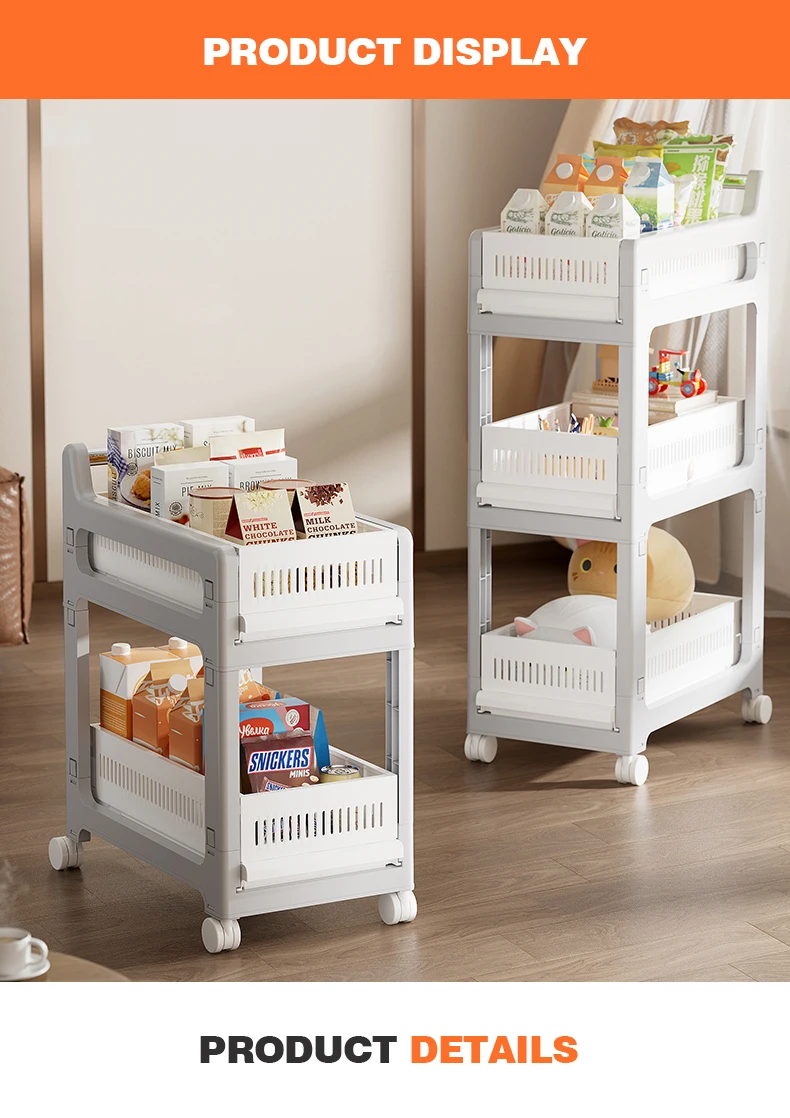 Wannuo Multi-Layer Storage Shelves With High Security Mobile and Flexible Plastic Storage Shelves in the Living Room manufacture