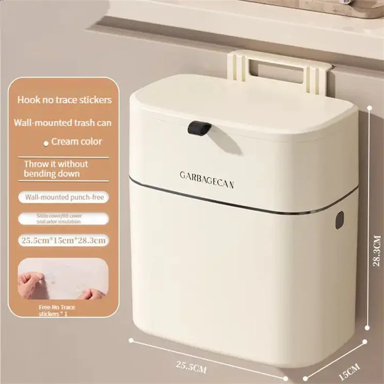 Big Storage Bucket White Kitchen Container Case Cabinet Cesta De Lixo Com Tampa