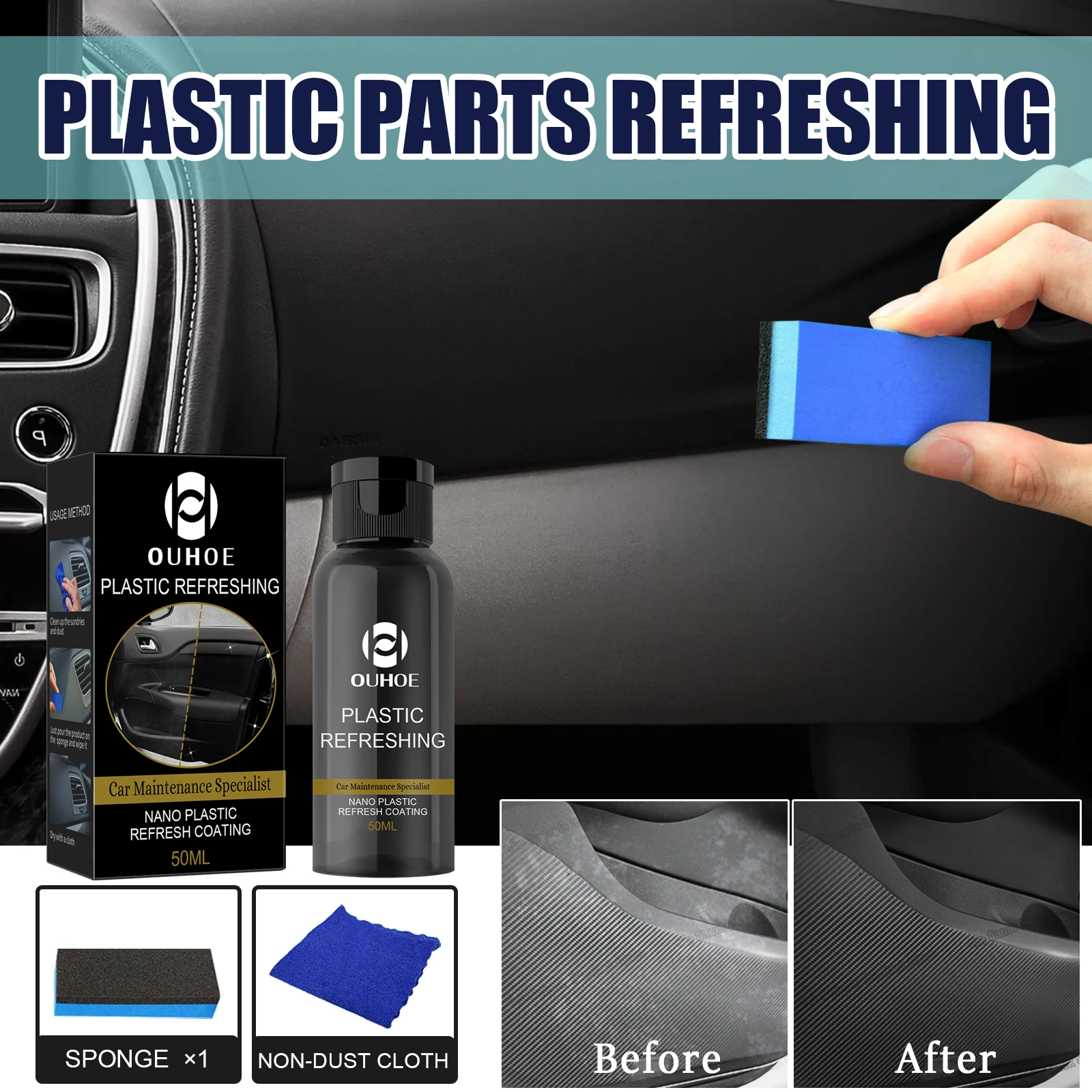 Car Interior Plastic Parts Restore Liquid Car Maintenance Repair Tool