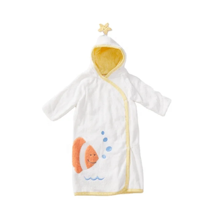 Заводская цена низкая цена Детские Банные халаты 100% хлопок махровые с капюшоном нейтральные
