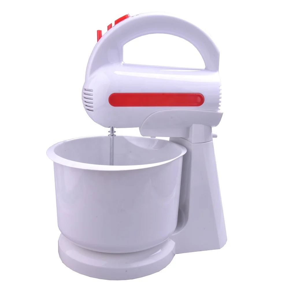 Электрический ручной миксер 5 скоростей 250 Вт турбо с 4 аксессуарами для удобного перемешивания печенья пирожных и