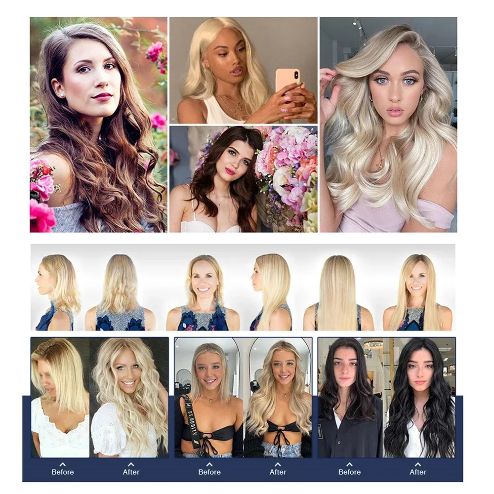 Capelli umani brasiliani in massa, intrecciati al 100% con veri capelli umani, #613 biondo candeggiato_voghion.com