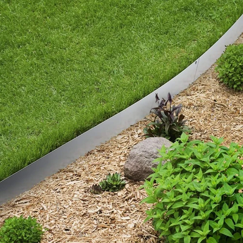 Customize Galvanized Steel Landscape Edging 40" X 8" Metal Garden Border Lawn Edging for Landscaping Tree Rings Yard & Pathway