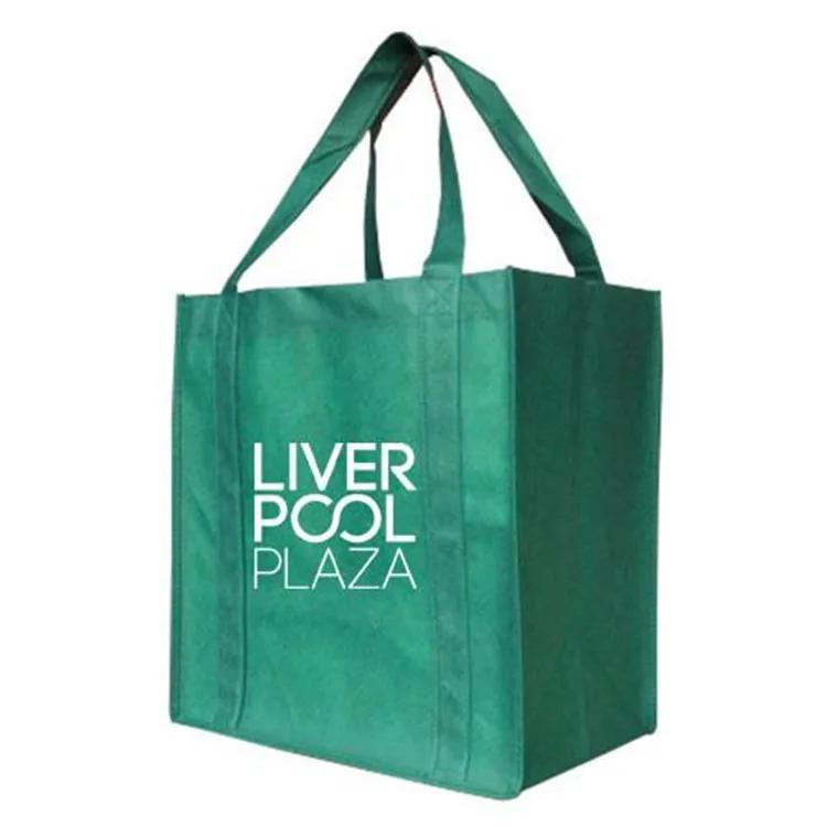 Sérsniðin endurnýtanleg táska af óvefðu efni, foldanleg endurnýtanleg verslunartaska af spunbond efni